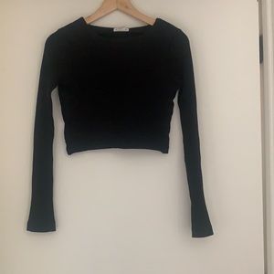 Club Monaco cropped top tight fit sweater